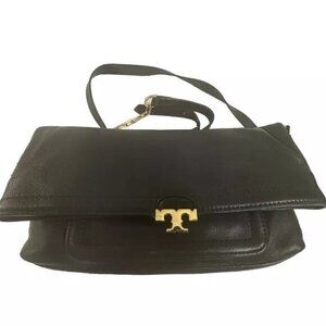 Tory Burch Crossbody Handbag Leather Purse Burgandy Shoulderbag clutch